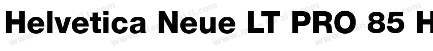 Helvetica Neue LT PRO 85 Heavy字体转换